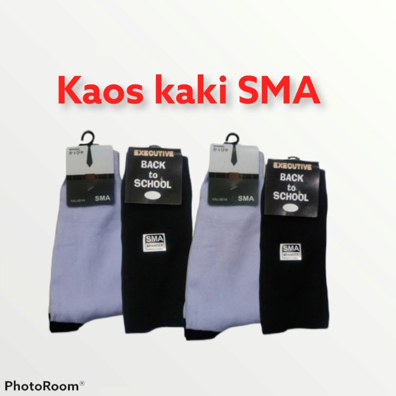 Kaos Kaki Sekolah SMA Putih Hitam Back To School