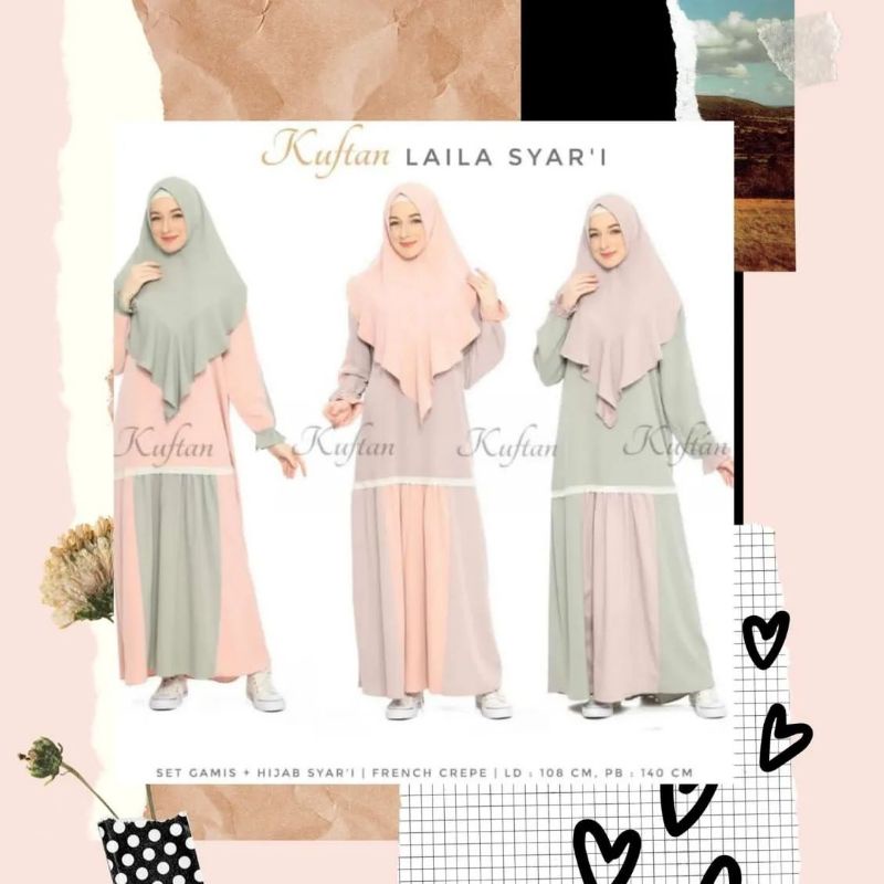 Gamis Naraya | Set Gamis + Hijab Syar’i
