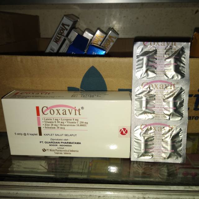 COXAVIT TABLET VITAMIN DAYA TAHAN TUBUH HARGA PER STRIP ISI 6 BIJI