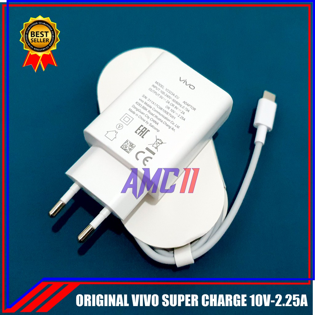 Charger Vivo V17 Pro Vivo V19 ORIGINAL 100% SUPER CHARGE USB C