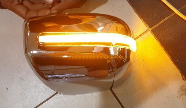 RUNNING SEIN LED Cover Spion Mobil Agya TRD , G  Chrome dengan Lampu