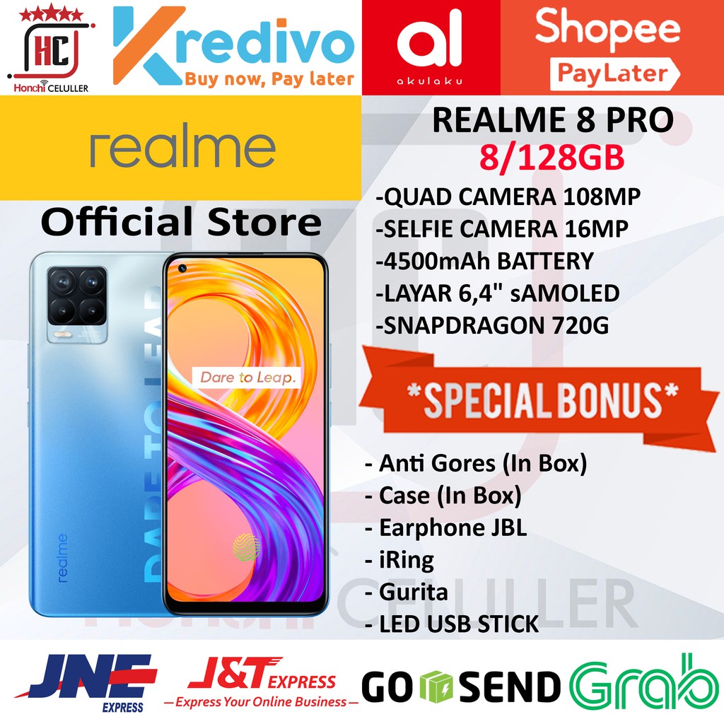 REALME 8 PRO RAM 8GB ROM 128GB GARANSI RESMI REALME INDONESIA