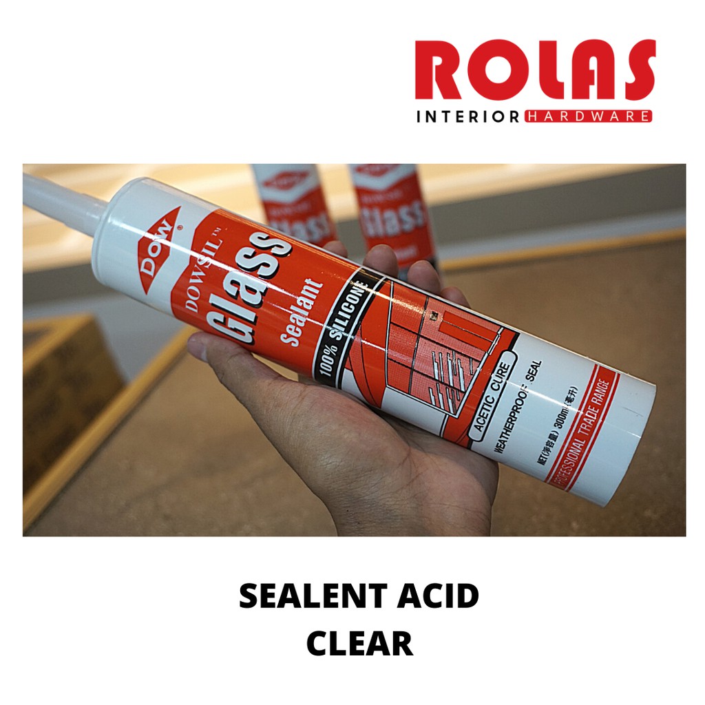 DOW SEALENT GLASS CLEAR / LEM SEALENT ASAM / LEM KACA / SILENT ASAM