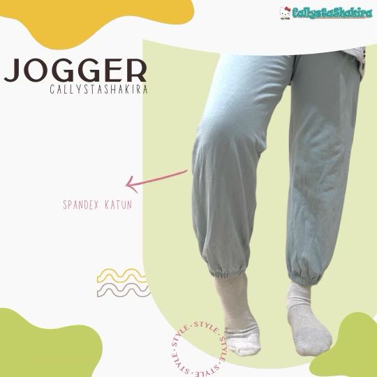 CALLYSTA JOGGER CELANA PANJANG ANAK JOGGER POLOS BAHAN KATUN ADEM 1-12 TAHUN