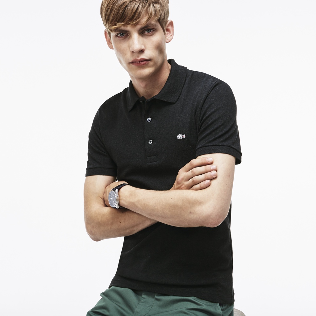 Cowok (Men's) Slim Fit LACOSTE Polo Shirt Grey, Black, Mustard, Urchin Purple Ori Murah