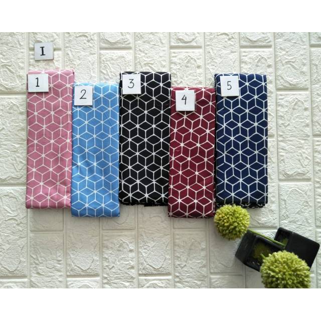 Kain batik cap garutan satu warna pastel, warna dusty pink, biru, hitam, maroon, navy