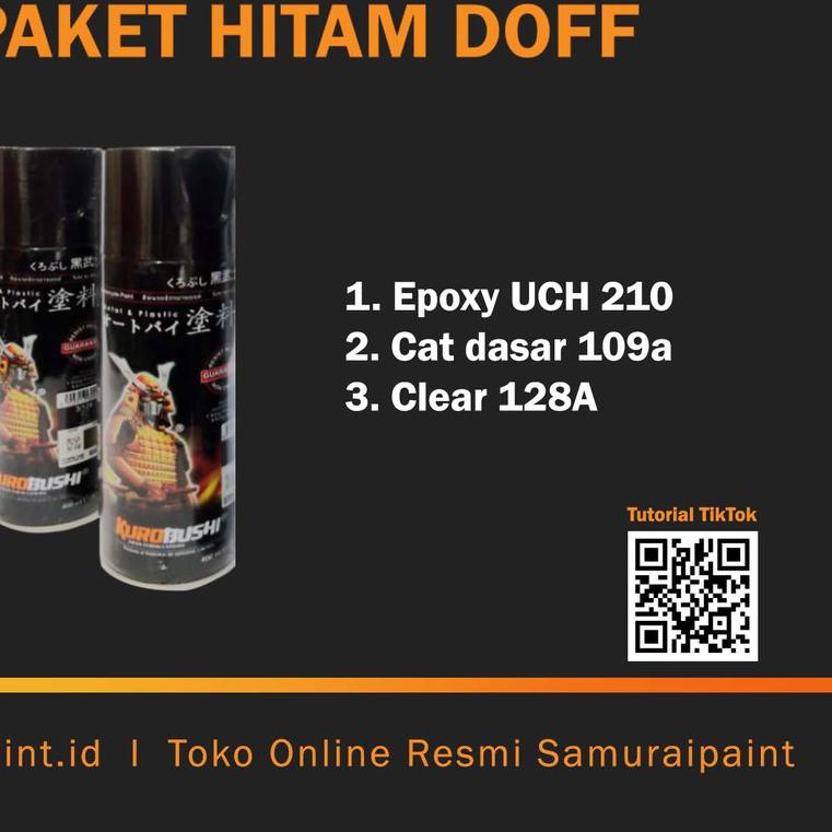 ♙ Paket Hitam Doff, Samuraipaint, Cat Semprot ☄