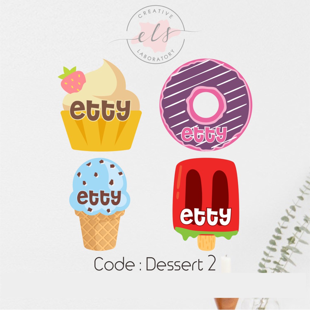 

stiker label nama custom waterproof anti air