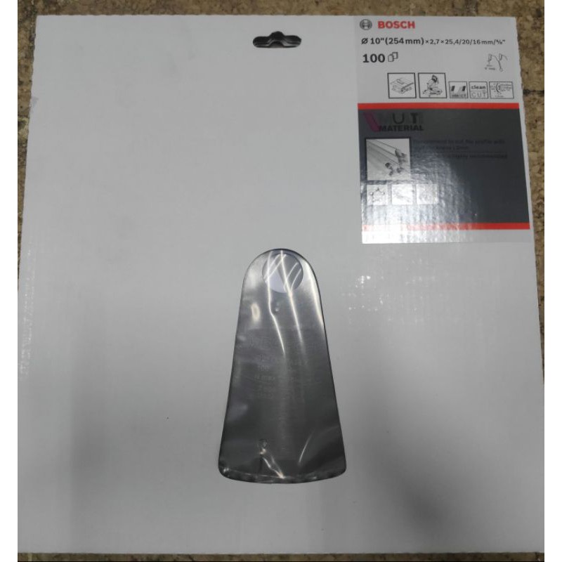 BOSCH Circular Saw Blade Multi Material10" 100T/  Mata Circular Alumunium 10inch