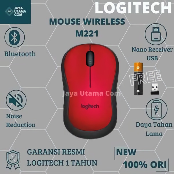 Mouse Wireless Logitech M221 Silent Original