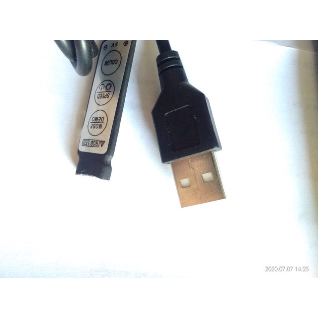 [DSP-9103] CONTROLLER LED STRIP RGB MANUAL KABEL USB MALE DC 5V 5VOLT 1 METER