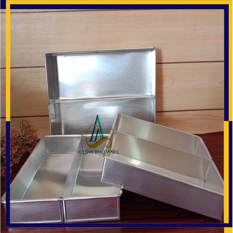 Loyang Lapis Surabaya Sekat Dua /Loyang Sepiku /Brownies Double size 10x20x4 - 10x24x4 cm