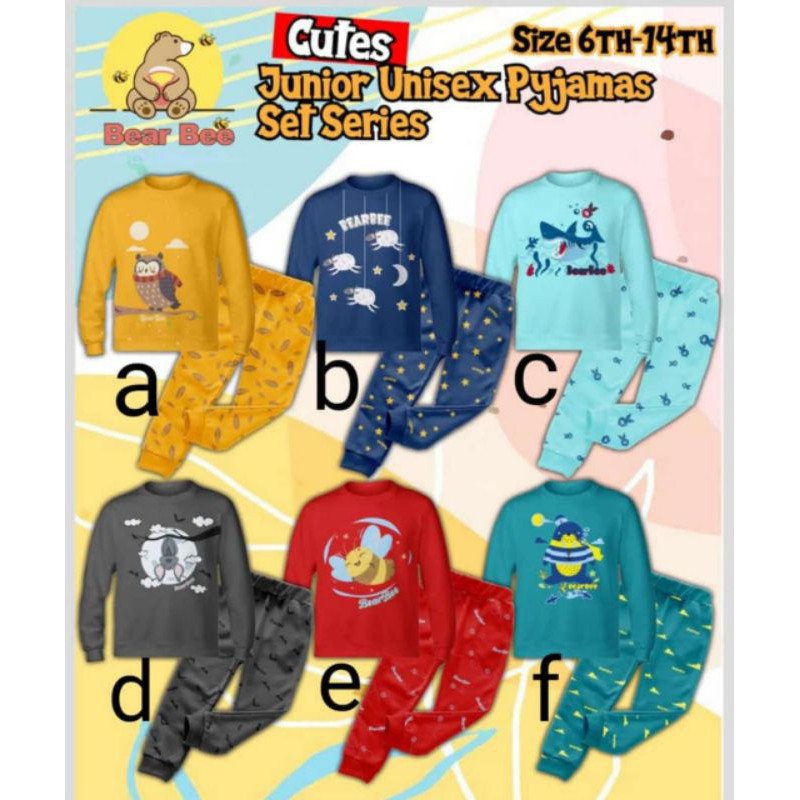 

Set piyama junior Bearbee size 6-14