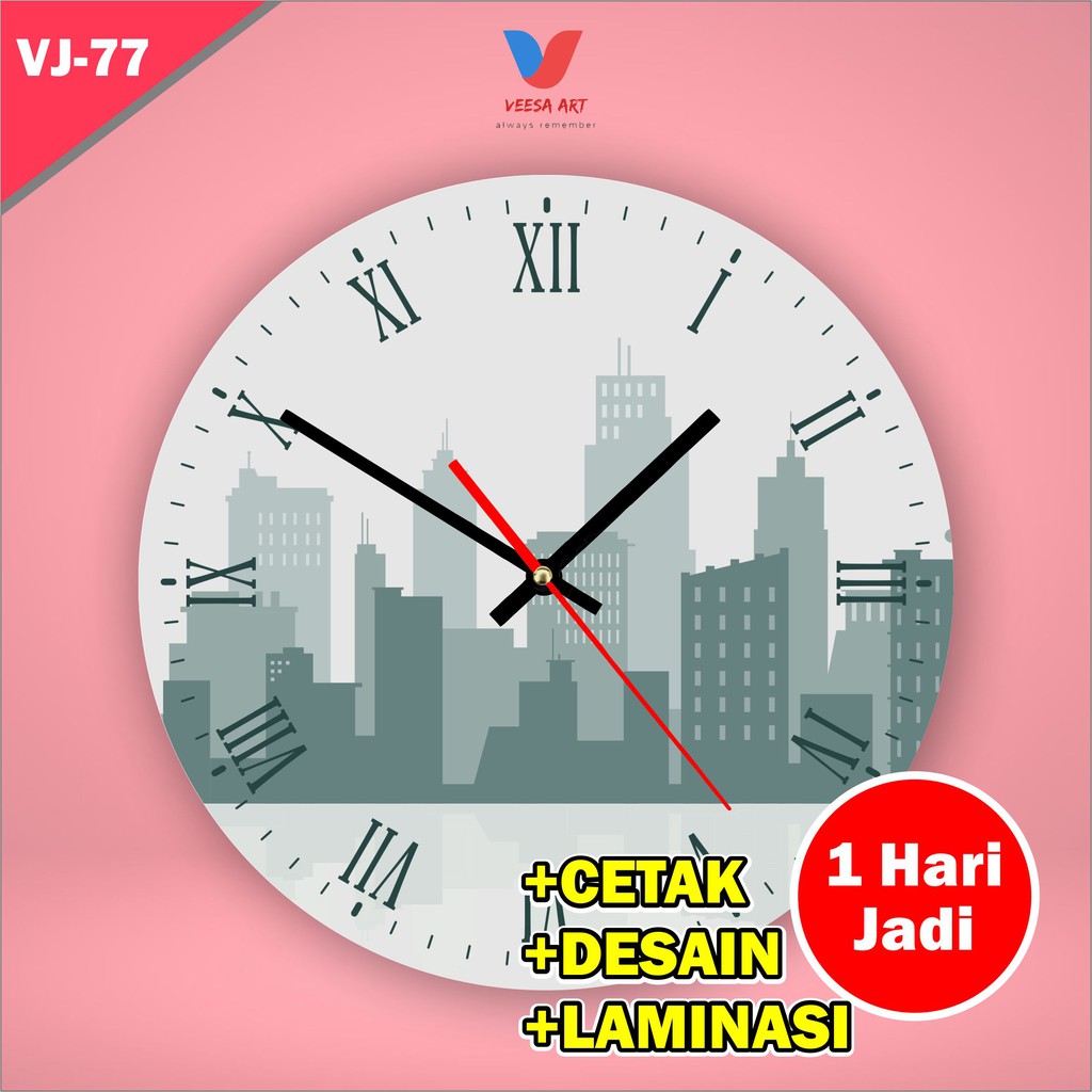 Jam Dinding Abstrak Modern Scandinavian Skandinavian Hiasan Dekorasi Pajangan Dinding Decor Kamar Tidur Cewek Cowok Kayu Minimalis Motif Ilustrasi Perkotaan Abu Murah Wall Decor Ukuran Besar kecil Diameter 30cm 40cm Tempel DIY set Stiker Gantung yg Bagus