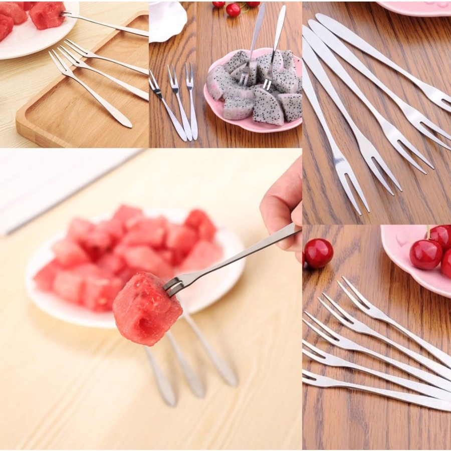 Garpu Kue Ulang Tahun Stainless / Garpu Kecil / Garpu Buah Stainless