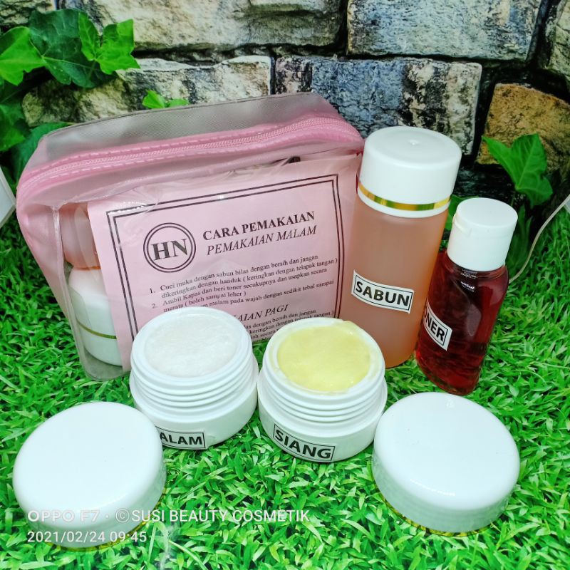 GROSIR PAKET CREAM HN DOMPET ORIGINAL 4in1 [ BROSUR PINK ]