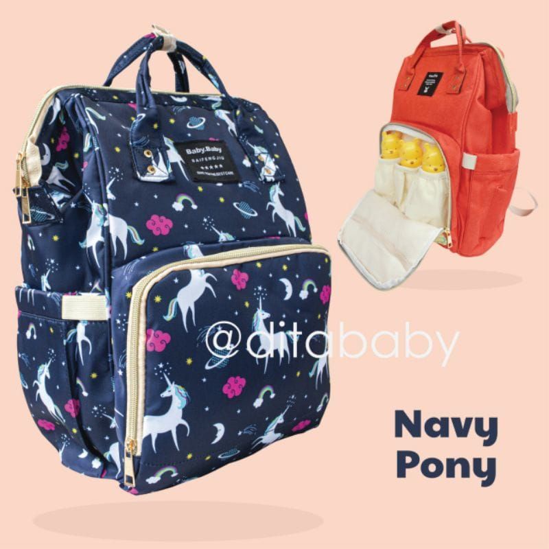 diaper bag POLOS TAS RANSEL DIAPERS Tas Kasur Bayi Diaper Bag Multifungsi Anello Tas PerlngkapanBayi