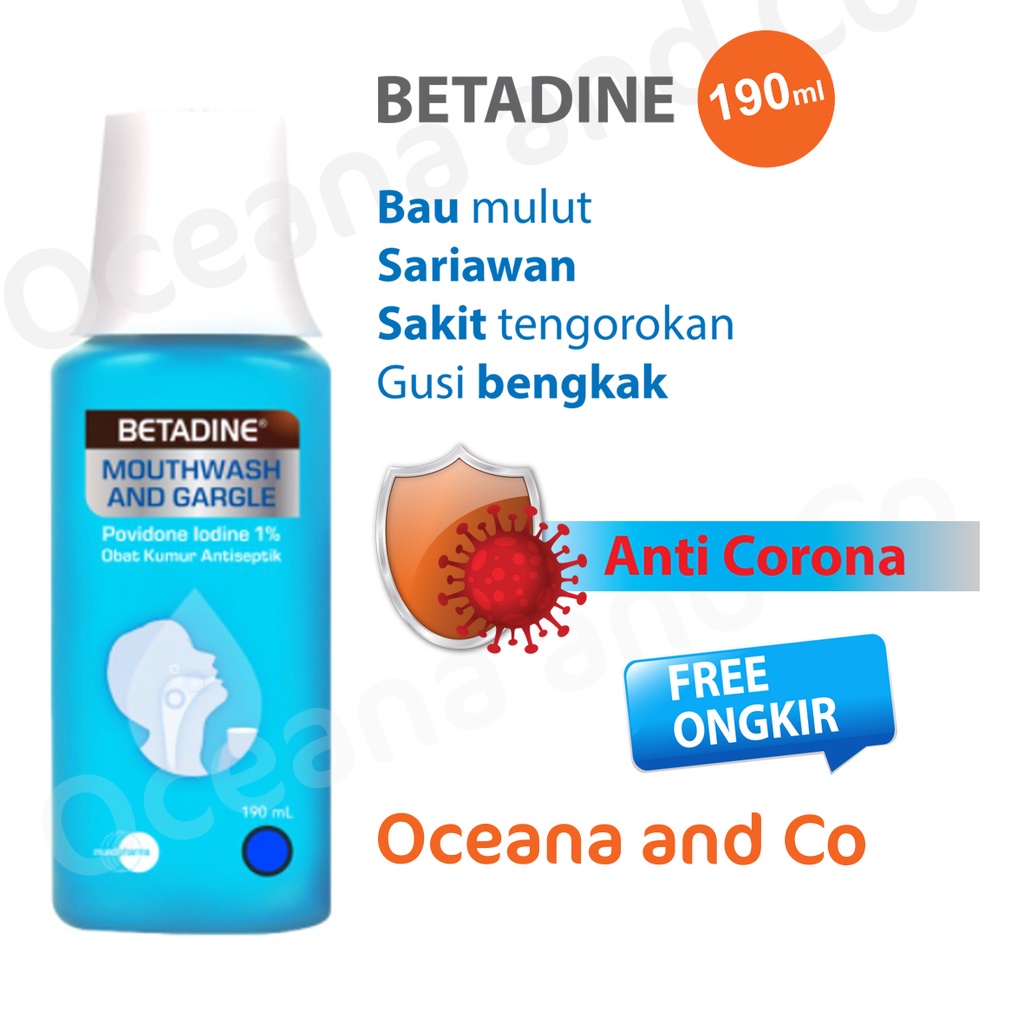 Betadine Mouthwash &amp; Gargle 190 ml Obat Kumur Murah Termurah