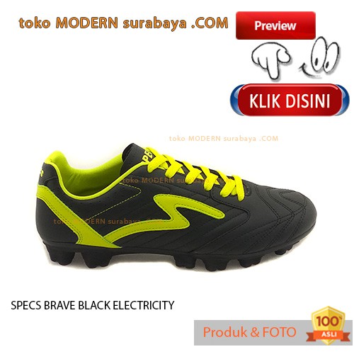 SPECS BRAVE BLACK ELECTRICITY sepatu olahraga sepak bola kets