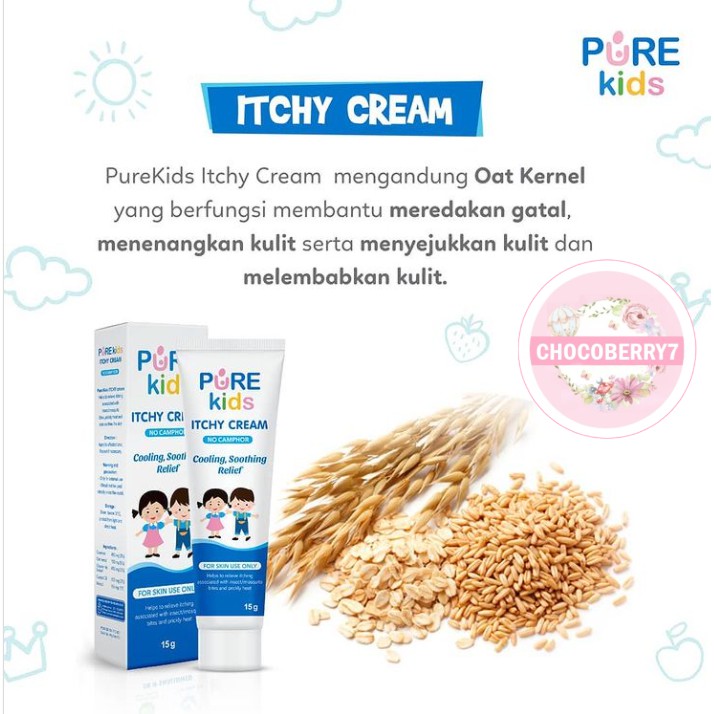 PURE KIDS Itchy Cream 15 g Krim Pereda gatal untuk anak PUREKIDS 15g