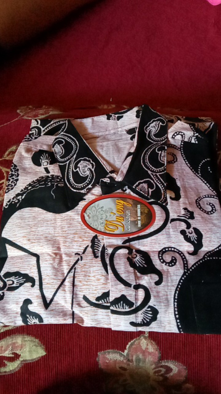 Bswart Batik Hrb026 Kenongo Hem Pendek Anjani Biru Pekalongan M L Xl Batik Pria Murah Modern Grosir