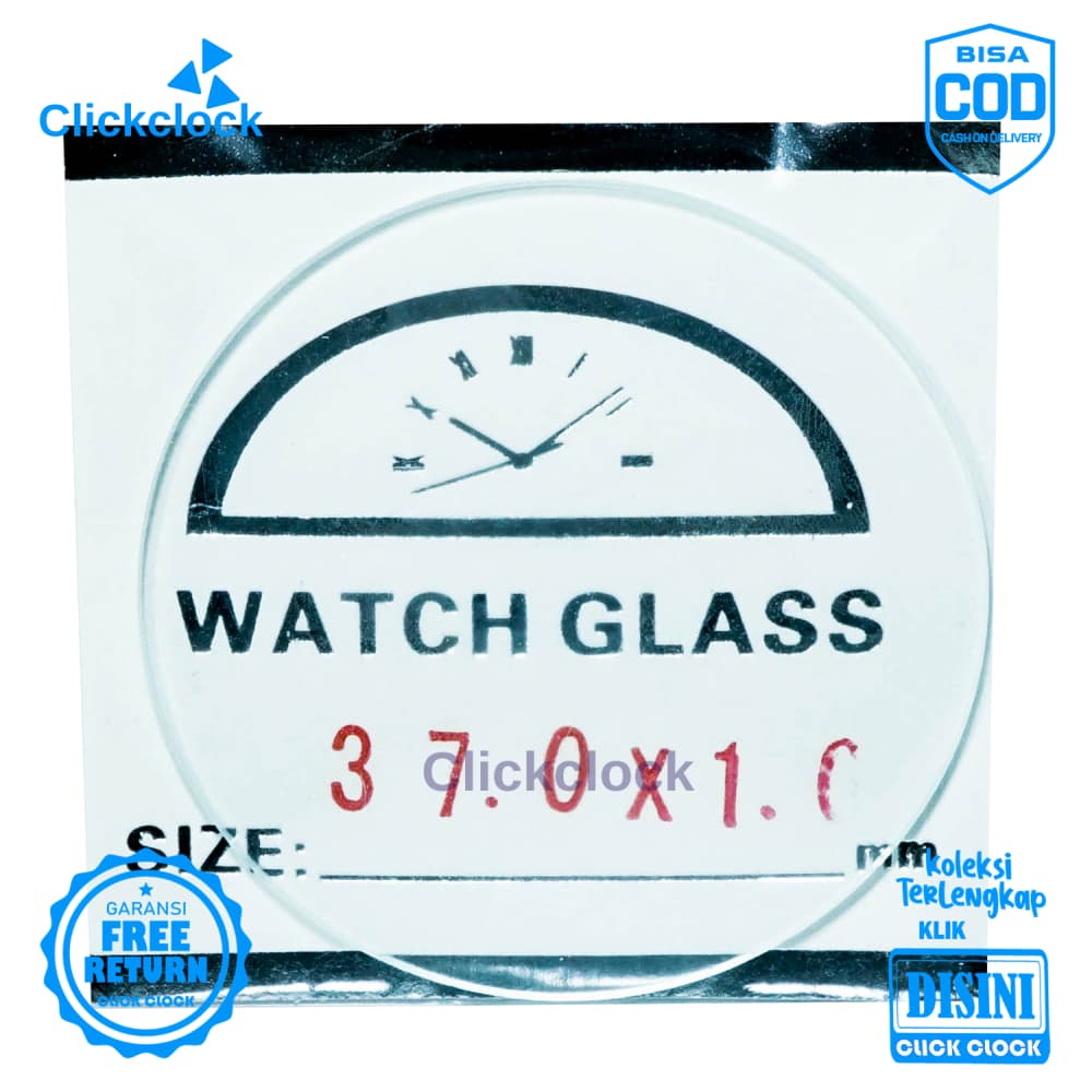 Kaca Jam Kaca Bahan Watch Glass PNC-370 Murah 3,7 cm