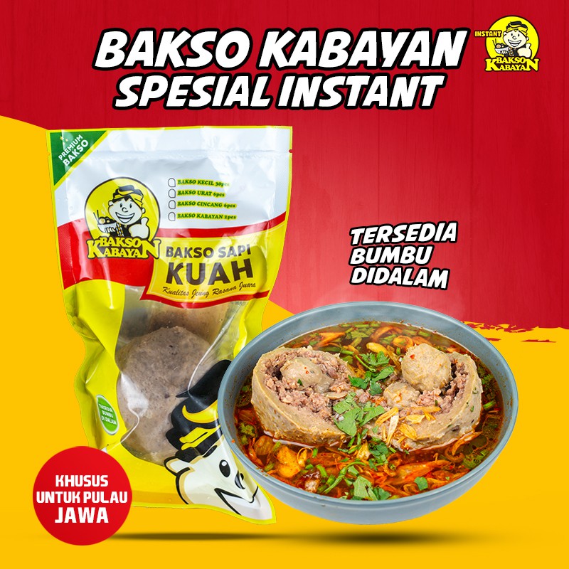 

Bakso Beranak Instan Khas Kabayan Spesial daging banget