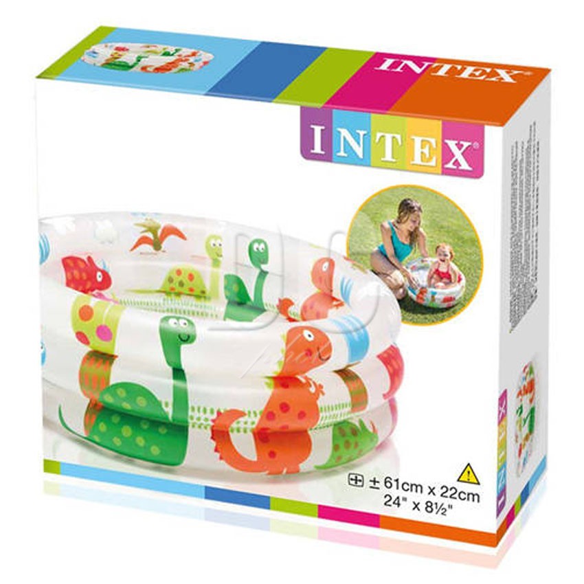 MALANG bs GOJEK Kolam Renang Anak Dinosaurus INTEX 3 Ring Dino / Bear Baby Pool 57106 diameter 61 cm