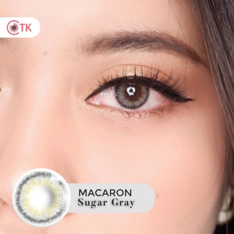 Softlens MACARON 14.5 MM SUGAR GREY MINUS -0.50 S.D -6.00 by CTK