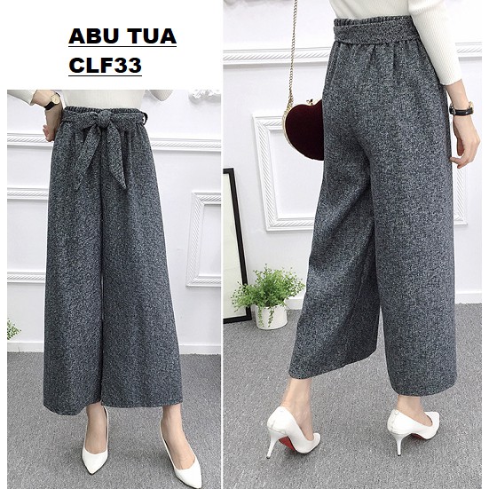 Celana Panjang High Waist Kulot Pita CLF