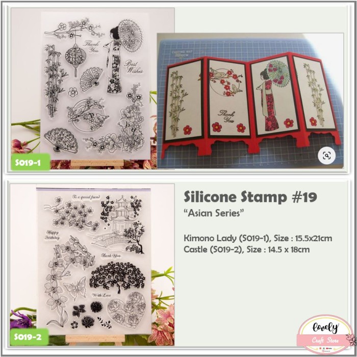 

Trendi Transparent Silicone Rubber Clear Stamp 19-Cards, Art Craft, Scrapbook Murah