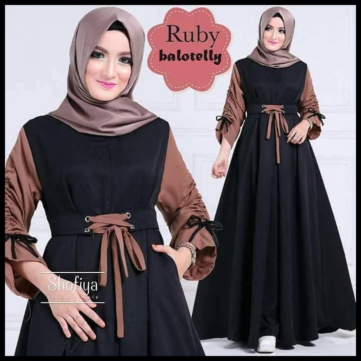  Baju Maxy Dress Muslim Wanita Murah / Ruby Maxy Pr001