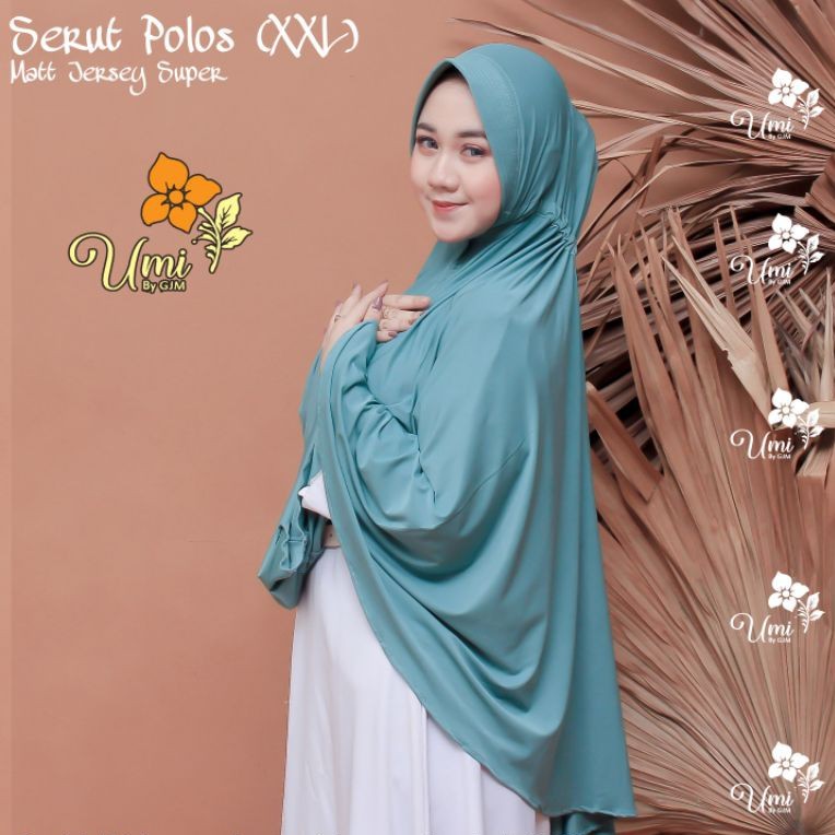 Jilbab Serut Jokowi Jumbo XXXL Original Hijab Instan Jersi Serut Jumbo Polos