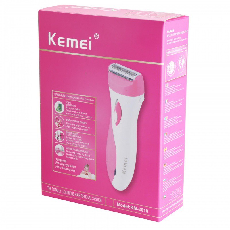 Kemei KM 3018 Alat Cukur Bulu Lady Shaver Woman Cukuran Wanita Mesin Cukuran Kemei KM-3018