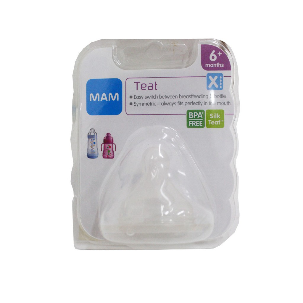 MAM Silk TEAT 0 / 1 / 2 / 3 / 3 spill free / X Silicone Nipple / Dot Bayi from Austria BPA Free - Isi 1pcs &amp; 2pcs