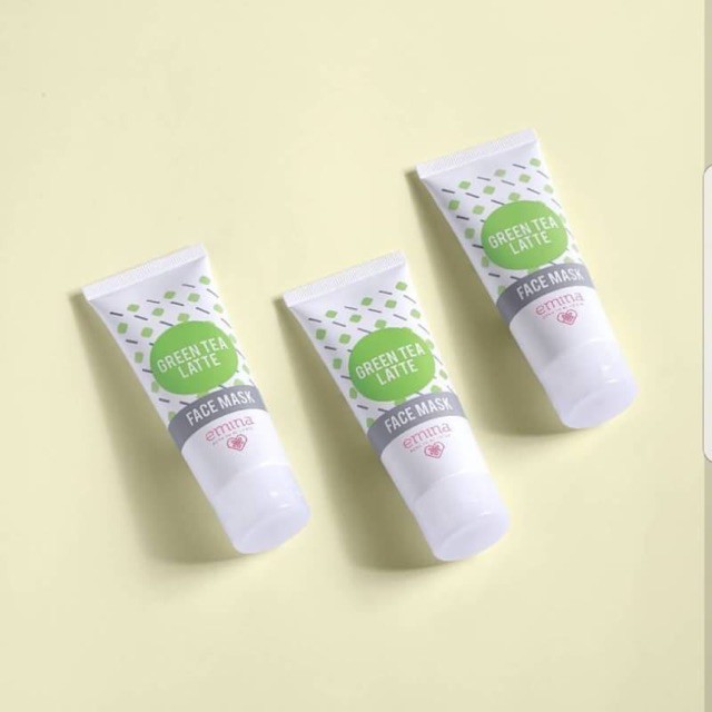 Emina Masker Wajah Green Tea Latte Face Mask | Shopee