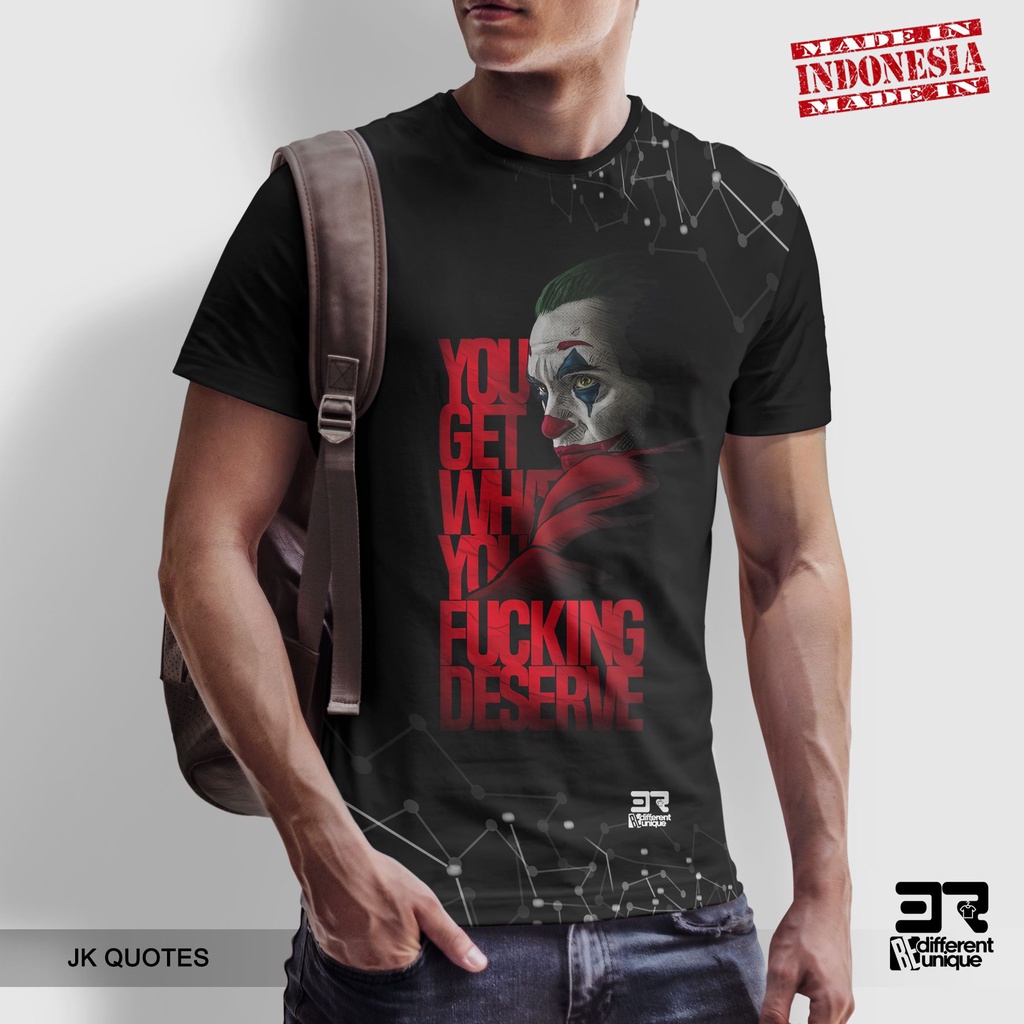 [ COD ] KAOS PRINTING GAMBAR JOKER QUOTES - BAJU FILM MOVIE SUPERHERO SUPER HERO MARVERL DC COMICS C