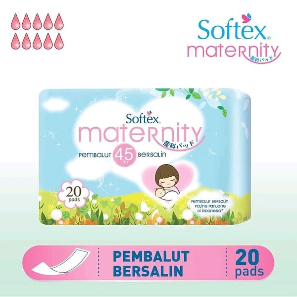 Softex Maternity Pembalut 45 cm 20 |10's | Breast Pads 50's