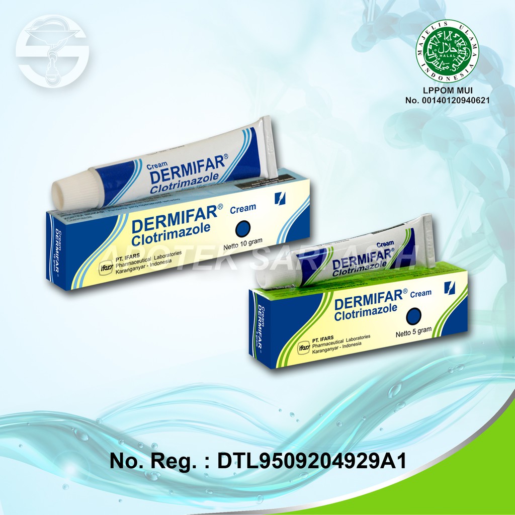 DERMIFAR CREAM | CLOTRIMAZOLE Obat Jamur Kulit | 5 gr