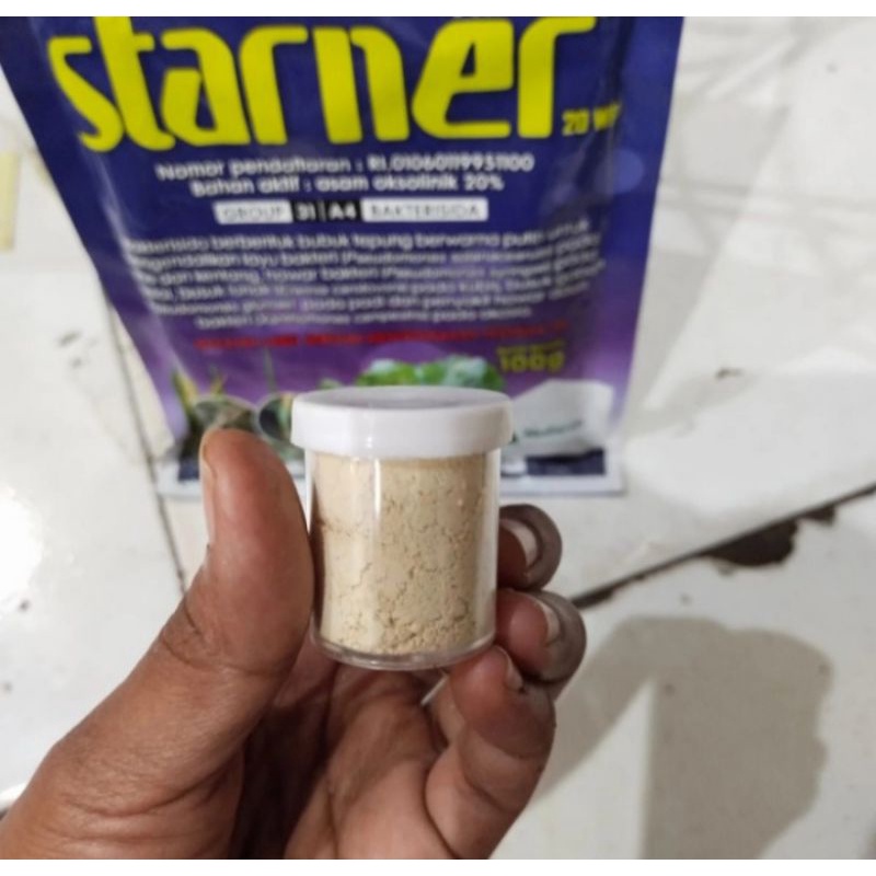 Starner Bakterisida 20 wp repack 5 gram, Starner NuFarm obat layu