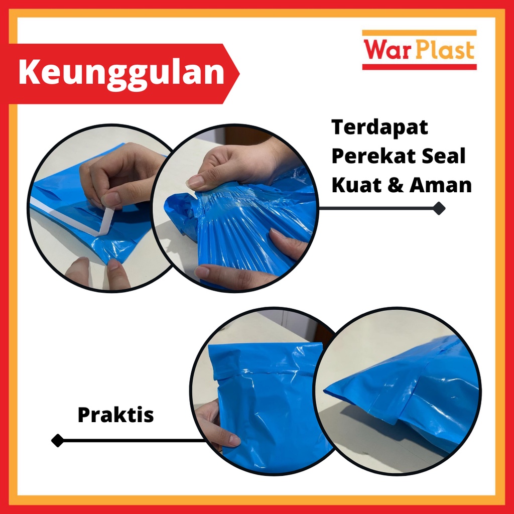 Plastik Polymailer Amplop Plastik Packing TekTok isi 100 - Hijau