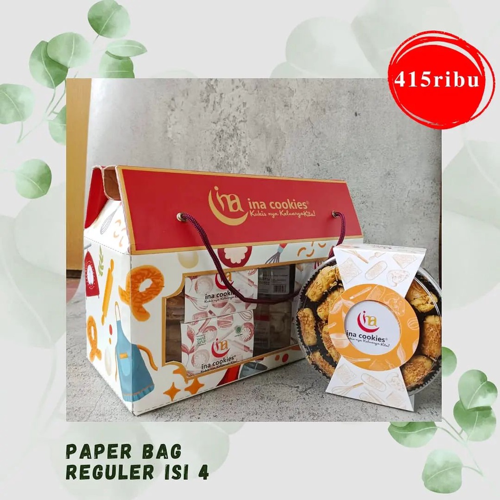

Ina cookies hampers - Paket hampers Gable reguler isi 4 paket simple paket box lebaran murah