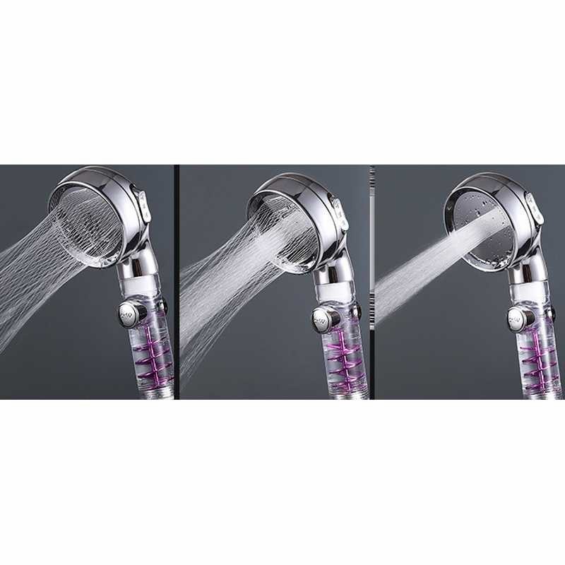 New Innovation Spiral Turbine Head Shower Pressurized 3 Mode