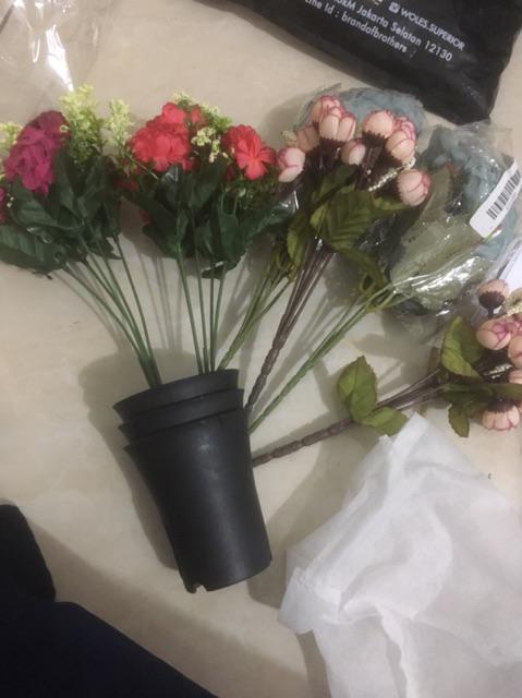 Pot Plastik Shabby Vas Plastik