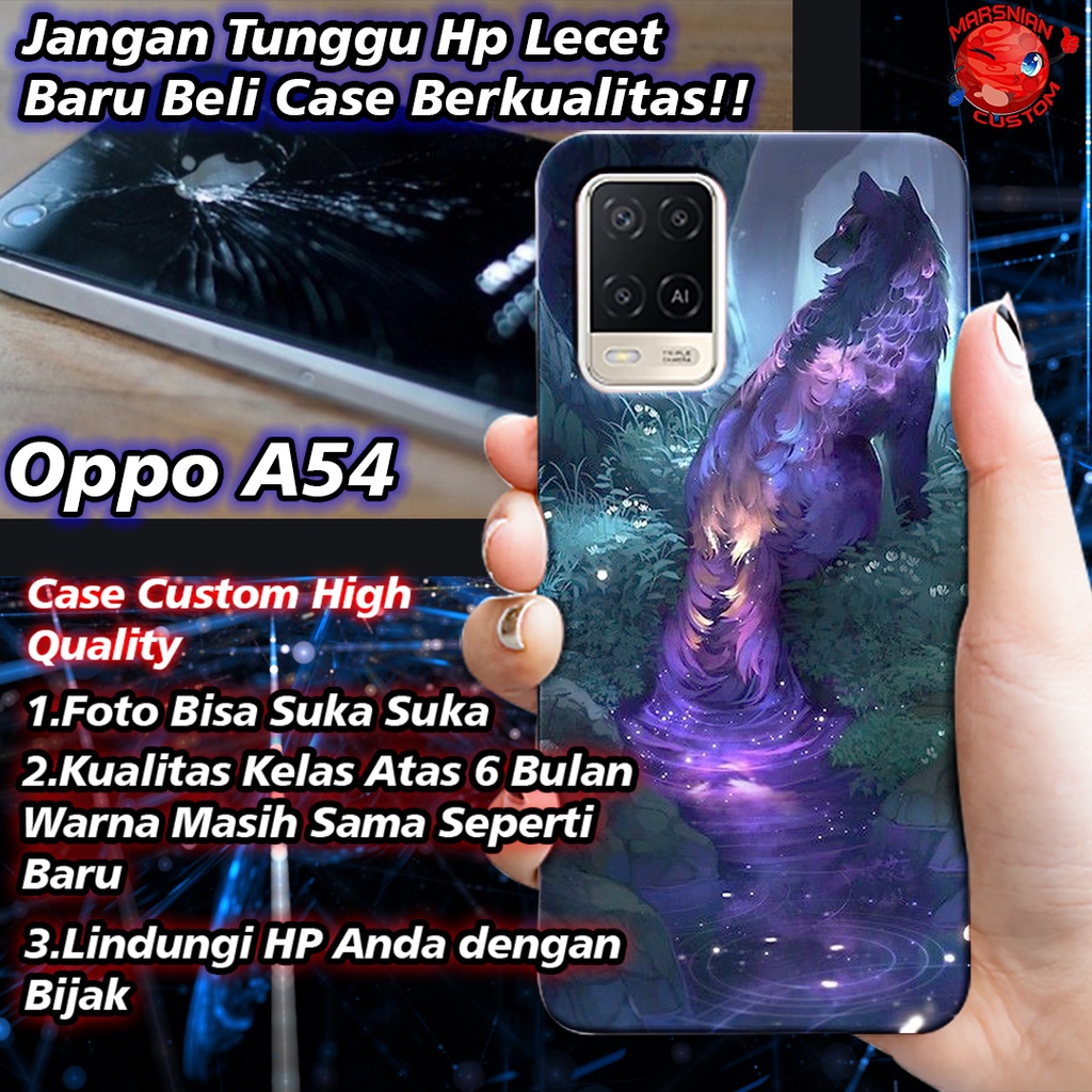 Case Custom Oppo A54 Kualitas High Grade Gambar Sendiri / Luxury Glass Case Oppo A54 / Softcase Oppo