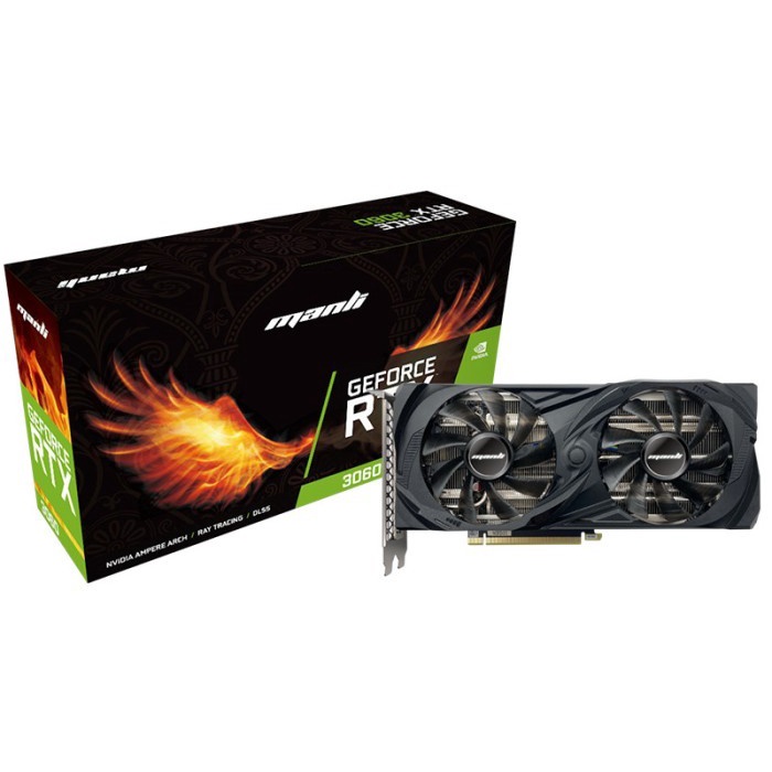 ManLi RTX 3060 12GB Lhr - Manli Geforce RTX 3060 12 GB Dual Fan