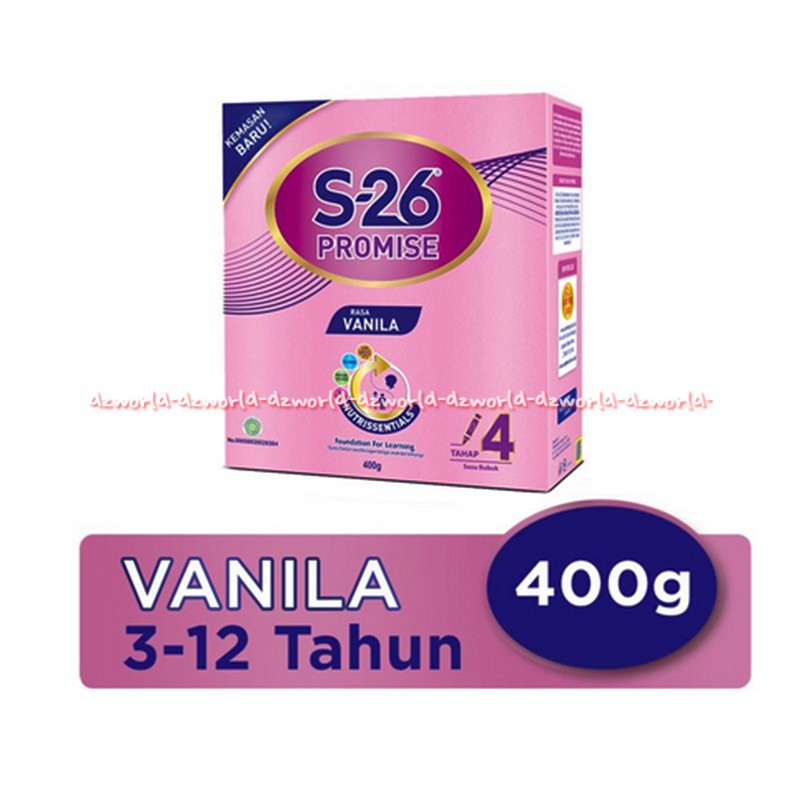 S-26 Promise 400gr S26 Tahap 4 Susu Bubuk S26 Rasa Vanilla 400gr S 26 Vanila Kemasan Pink Susu Untuk Bayi Anak 3-12tahun Promis