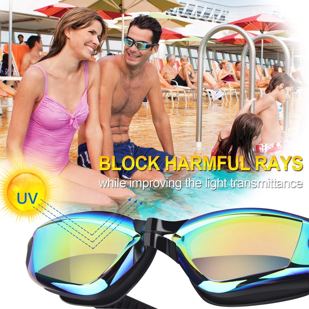 Kacamata Renang UV Profesional Anti Kabut Bahan Silikon