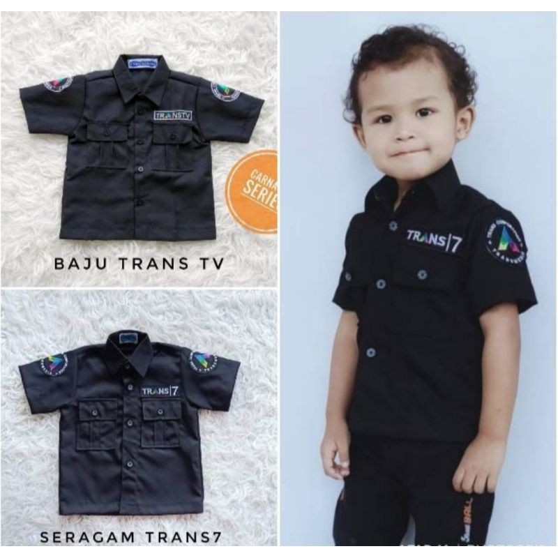 baju seragam kostum anak trans tv/kostum tv one/kostum baju trans 7/kostum metro tv