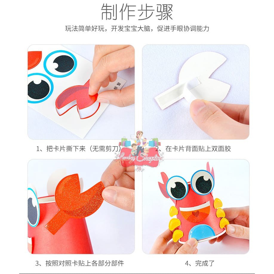 [BIG SALE] DIY gelas - prakarya anak - montessori di rumah